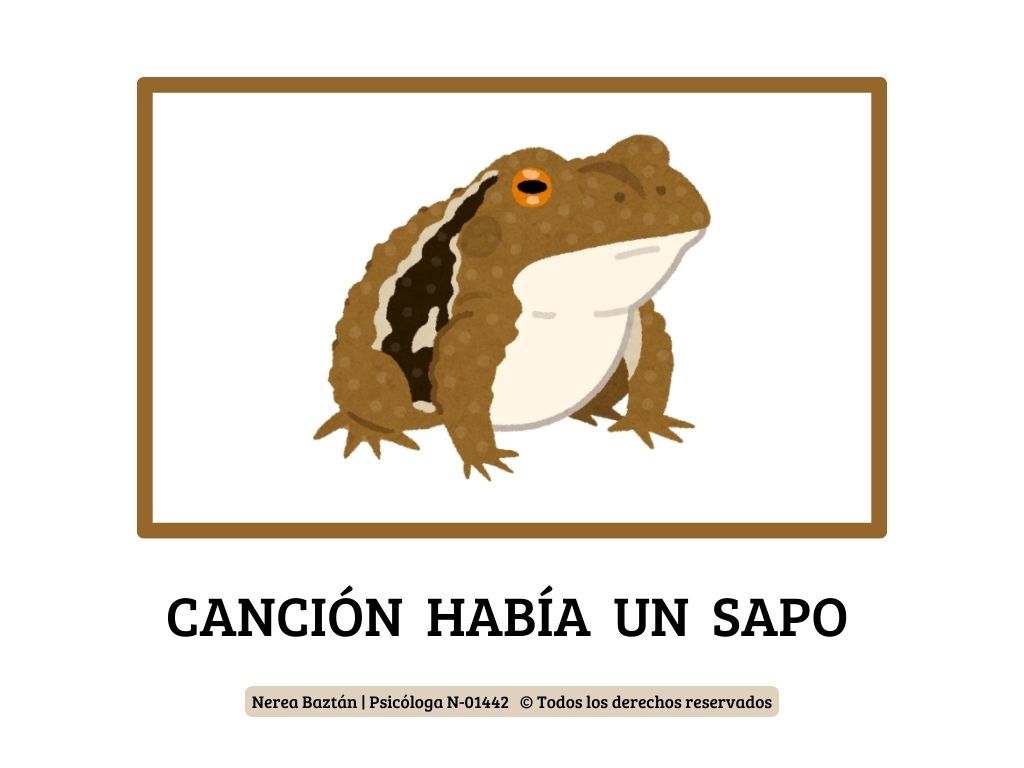 Descarga la letra de la Canción Había un Sapo con Pictogramas