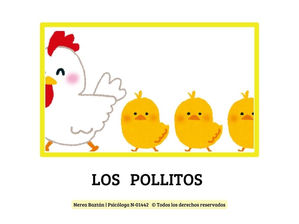 Descarga la letra de la Canción Los Pollitos con Pictogramas