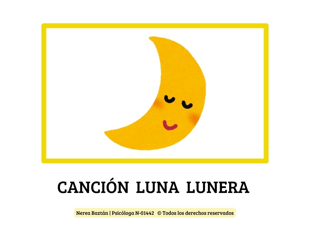 Descarga la letra de la Canción Luna Lunera con Pictogramas