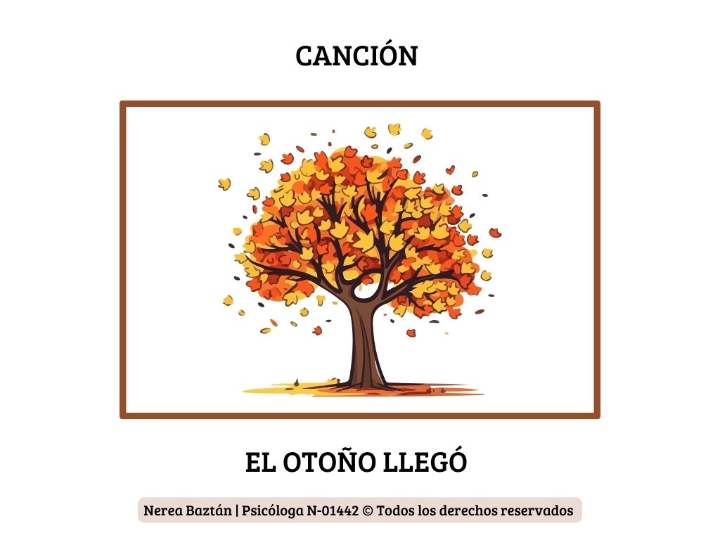 Descarga la letra de la Canción Otoño Llegó con Pictogramas