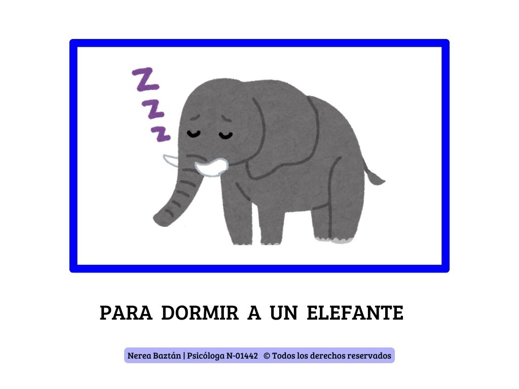 Descarga la letra de la Canción Para Dormir a un Elefante con Pictogramas