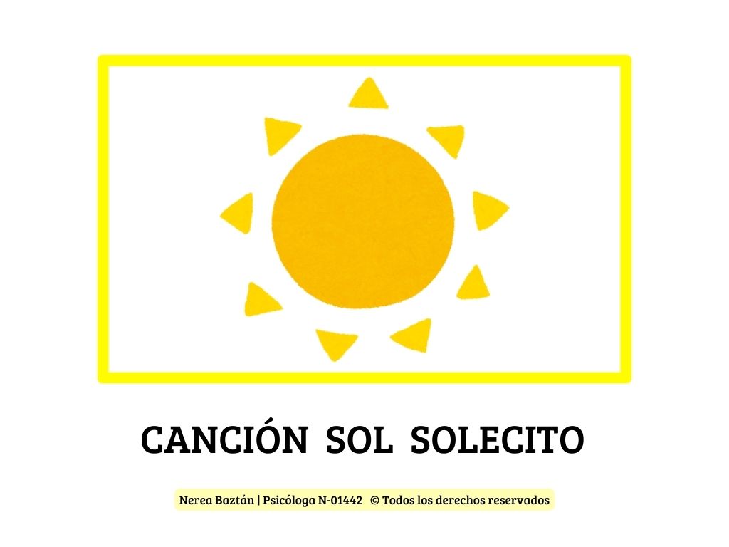 Descarga la letra de la Canción Sol Solecito con Pictogramas