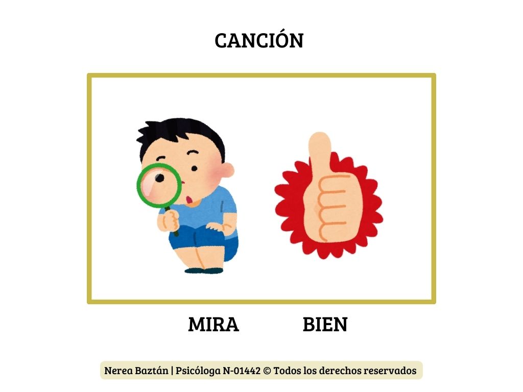 Descarga la letra de la Canción con Pictogramas Otoño Mira Bien