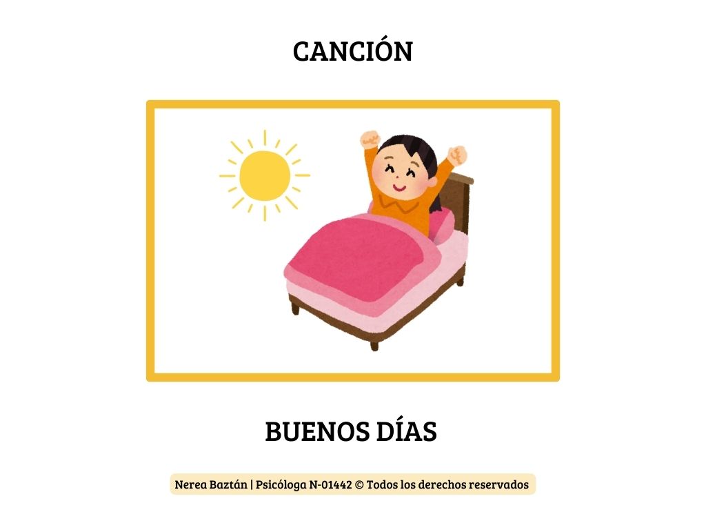 Descarga la letra de la Canción de Buenos Días con Pictogramas