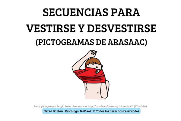 Secuencia para vestirse chico