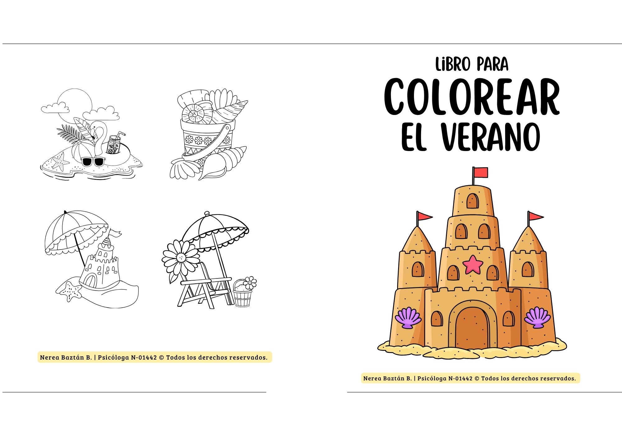 PORTADA Colorear verano